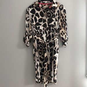 Eliza J Size 14 belted dress with adjustable sleeve length.